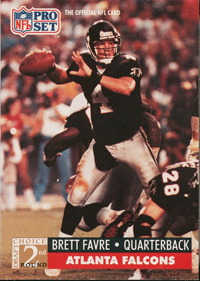 1991 Pro Set Brett Favre 762 Rookie Card